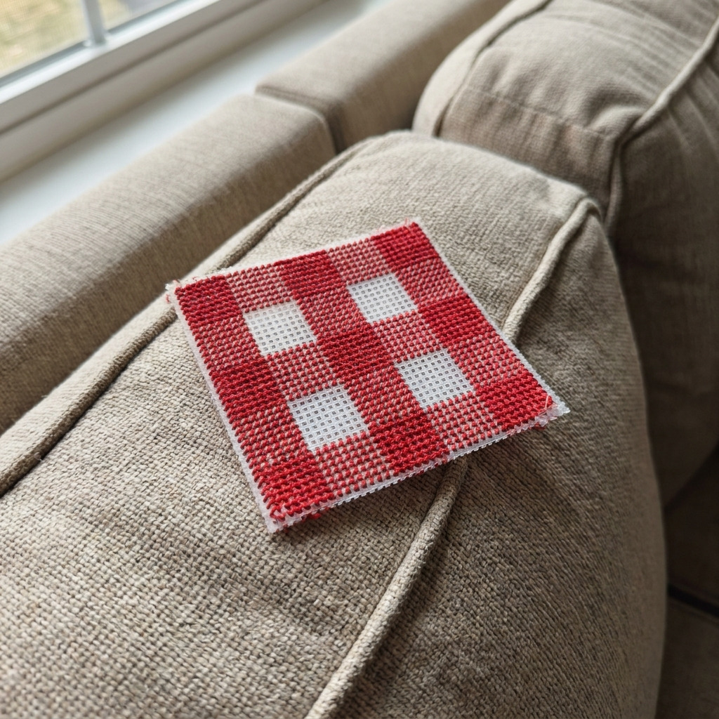 Beginner Needlepoint Tutorial: Stitch a Gingham Coaster on Plastic Canvas