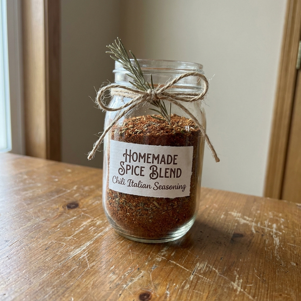 How to Build a DIY Homemade Spice Blend Gift Jar with a Printable Label: Step-by-Step Guide with Materials and Measurements