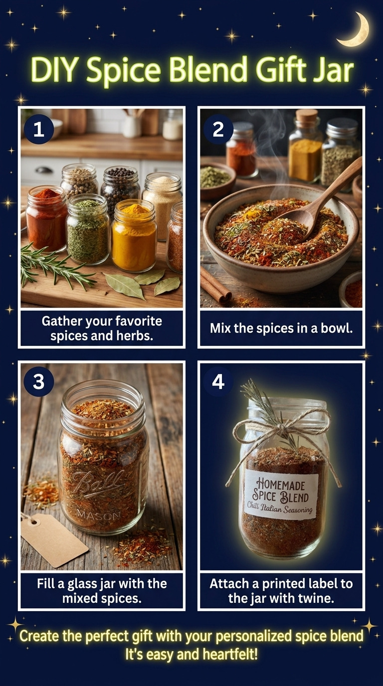 How to Build a DIY Homemade Spice Blend Gift Jar with a Printable Label: Step-by-Step Guide with Materials and Measurements
