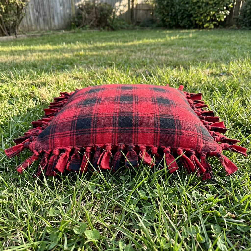How to Build a DIY Plaid Flannel Pillow Cover with No-Sew Fringe Edges: Step-by-Step Guide with Materials and Measurements