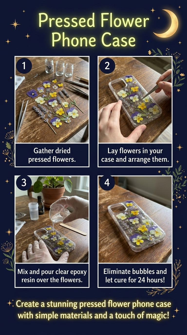 How to Build a DIY Pressed Flower Phone Case with a Clear Resin Coating: Step-by-Step Guide with Materials and Measurements