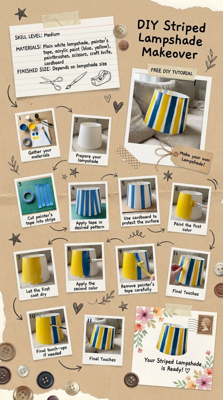 How to Build a DIY Striped Lampshade Makeover: Step-by-Step Guide with Materials and Measurements