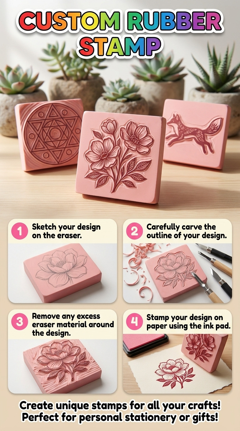 How to Carve a Custom Rubber Stamp from a Plain Eraser