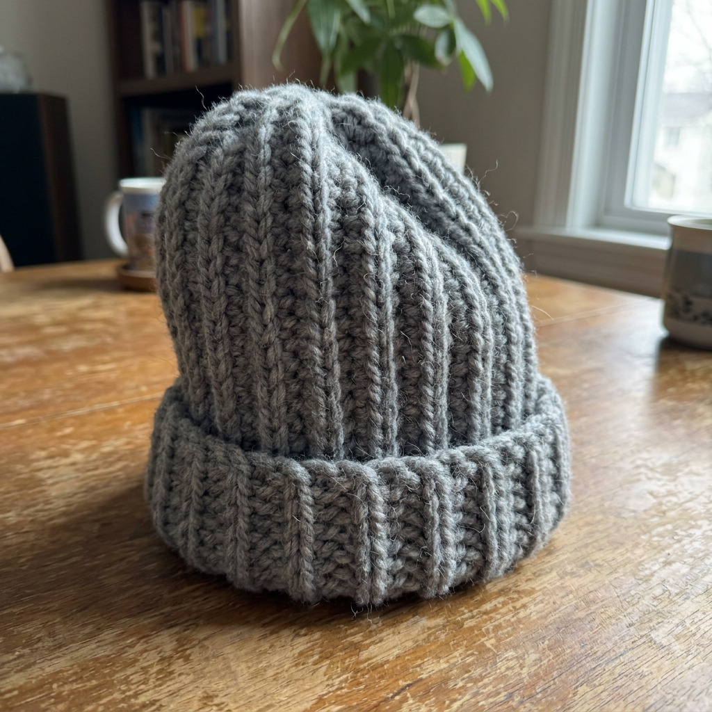 How to Crochet a Chunky Ribbed Beanie for Beginners in One Evening