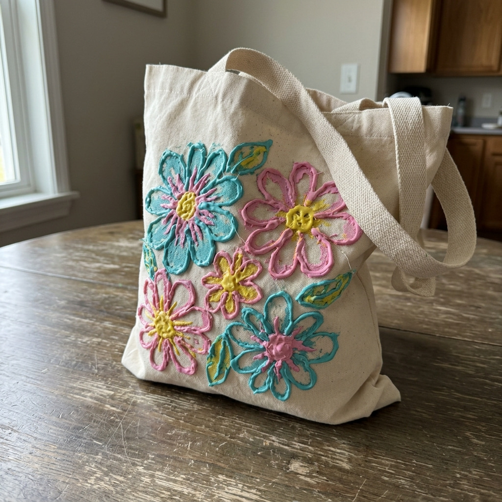 How to Do Hot Glue Embroidery on a Plain Canvas Tote Bag