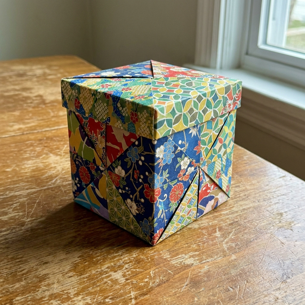 How to Fold Modular Origami Gift Boxes with Matching Lids