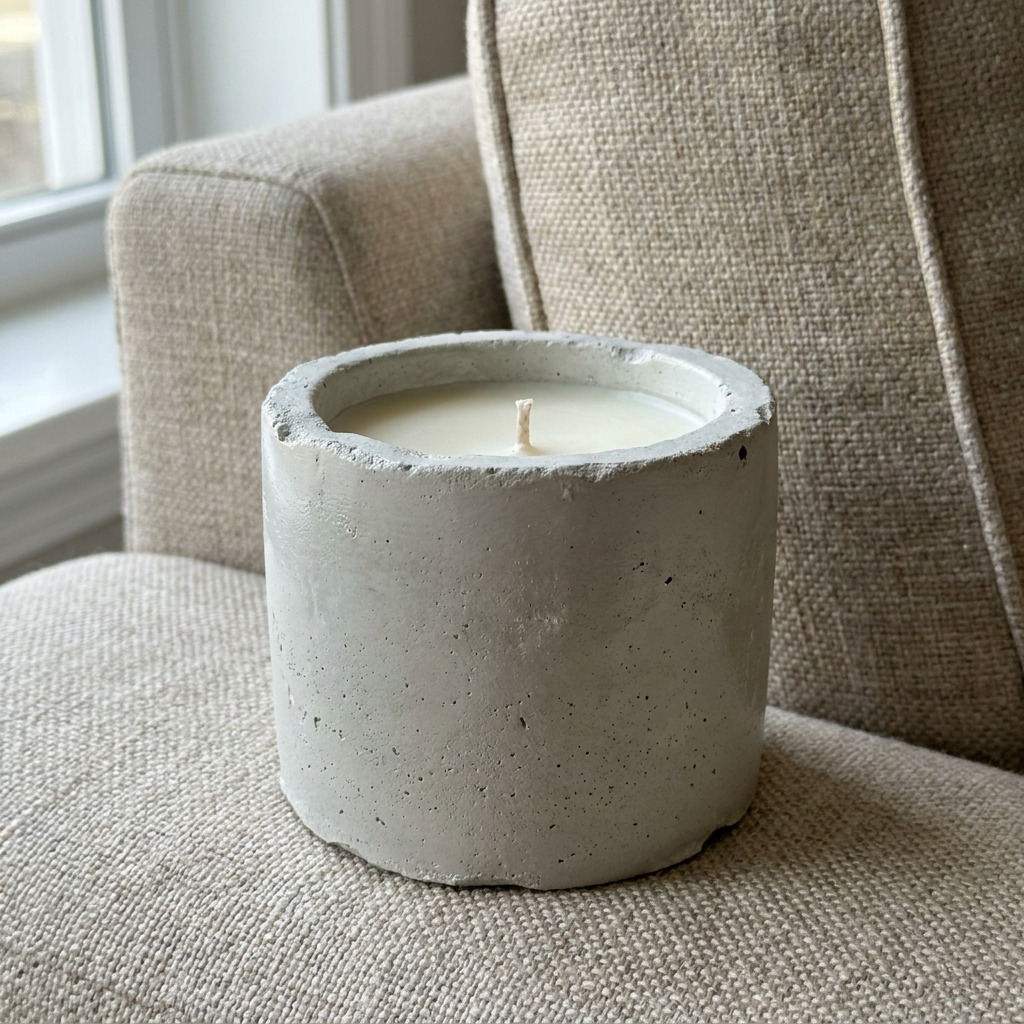 How to Make a Concrete Candle Vessel with a Wabi-Sabi Finish