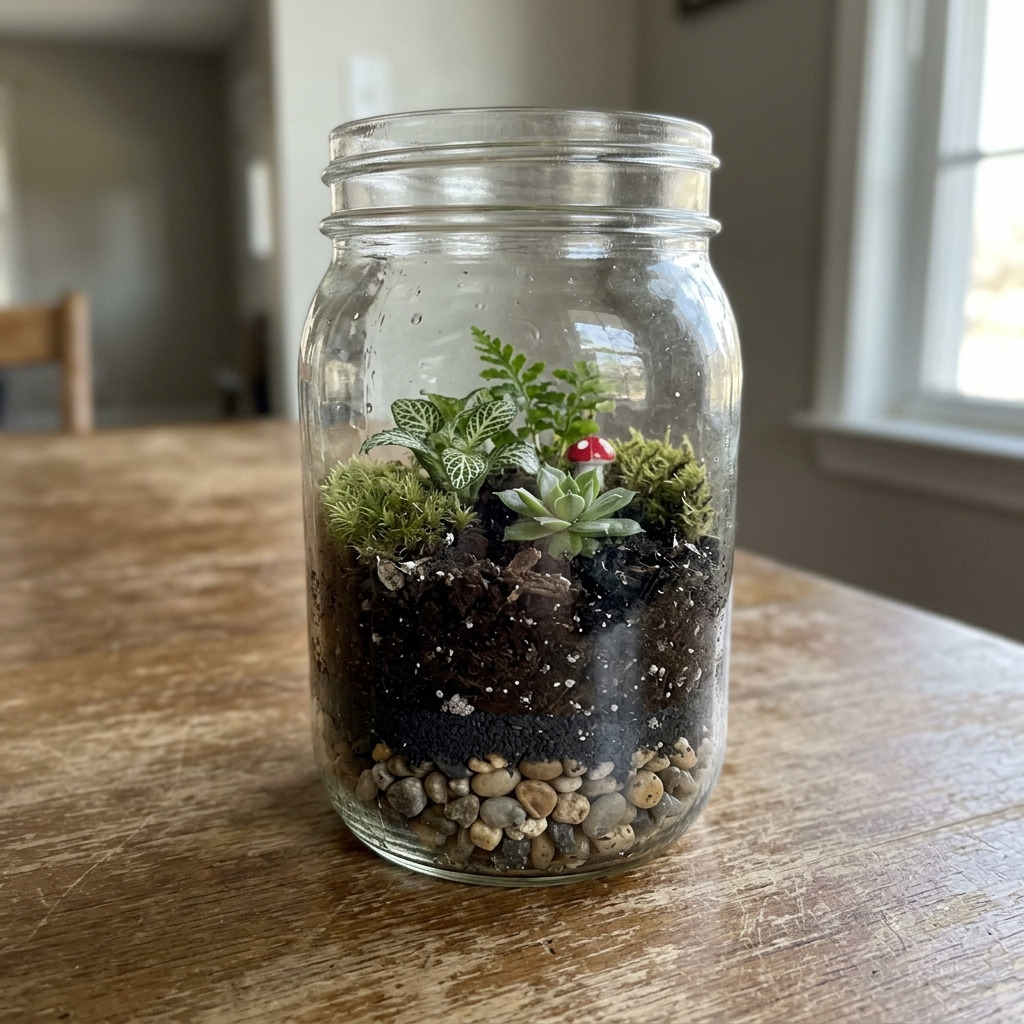 How to Make a Mini Terrarium in a Recycled Glass Jar: Step-by-Step Guide with Materials and Measurements