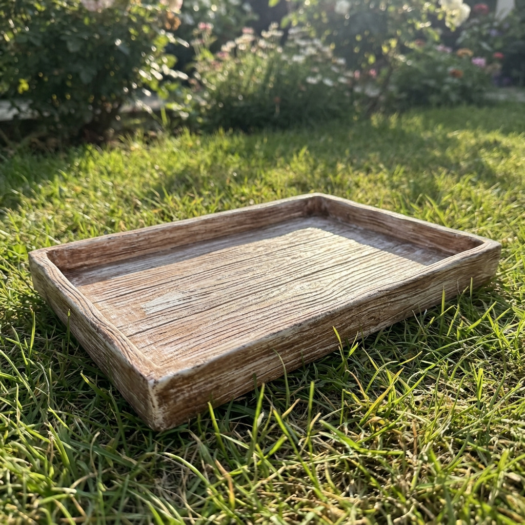 How to Make an Air Dry Clay Serving Tray with a Wood Grain Texture