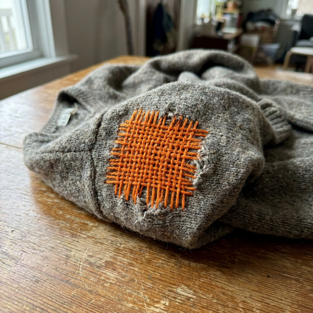 How to Visibly Darn a Hole in a Wool Sweater: Step-by-Step Guide with Materials and Measurements