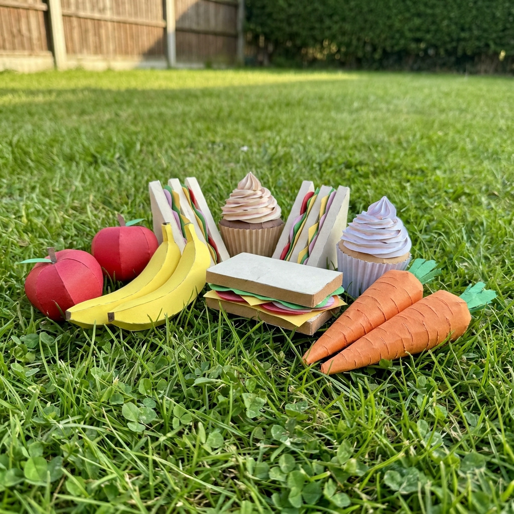 Kids Craft: Paper Mini Food Set with a Free Printable Template