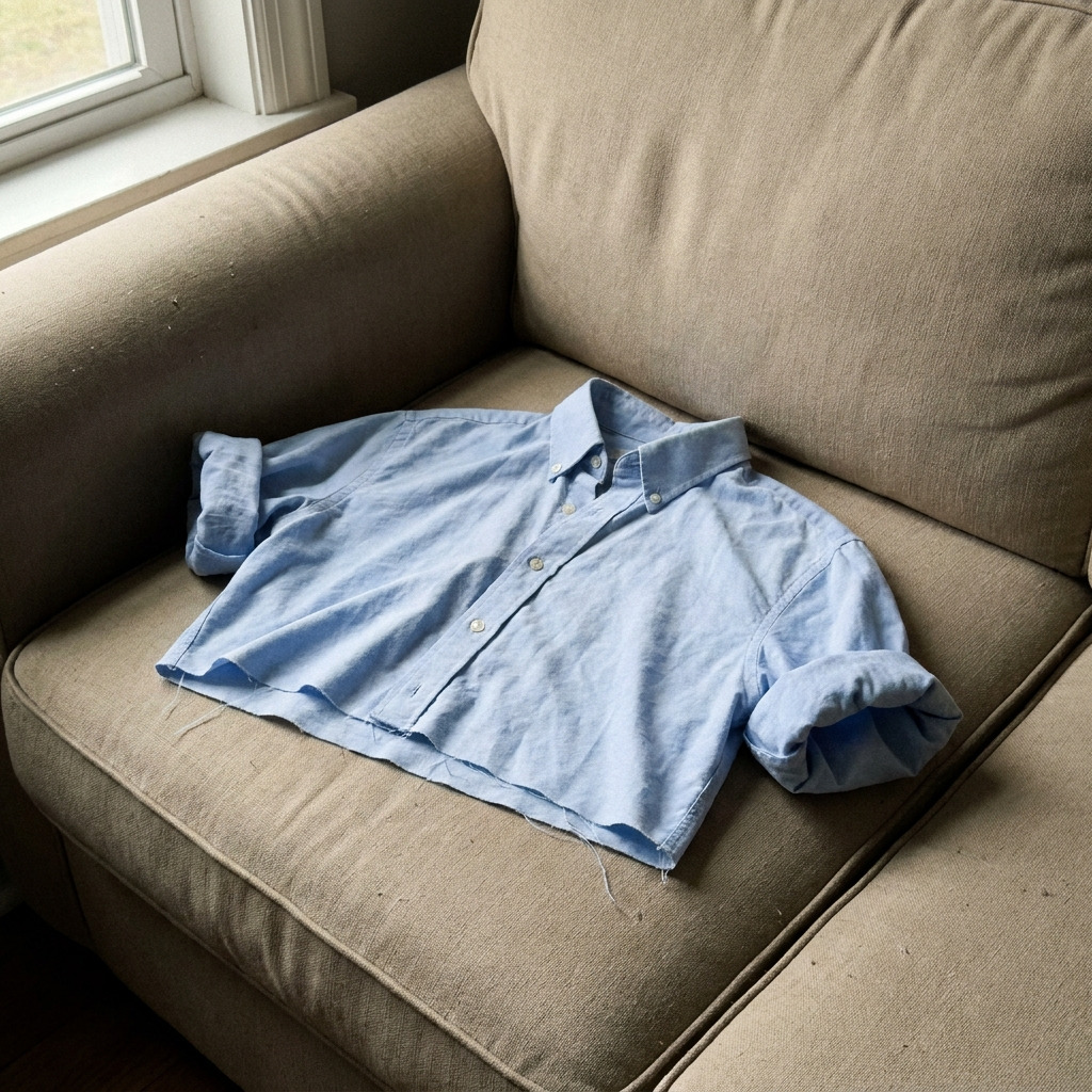 Thrift Flip: Turn a Men’s Button-Up Shirt into a Cropped Blouse